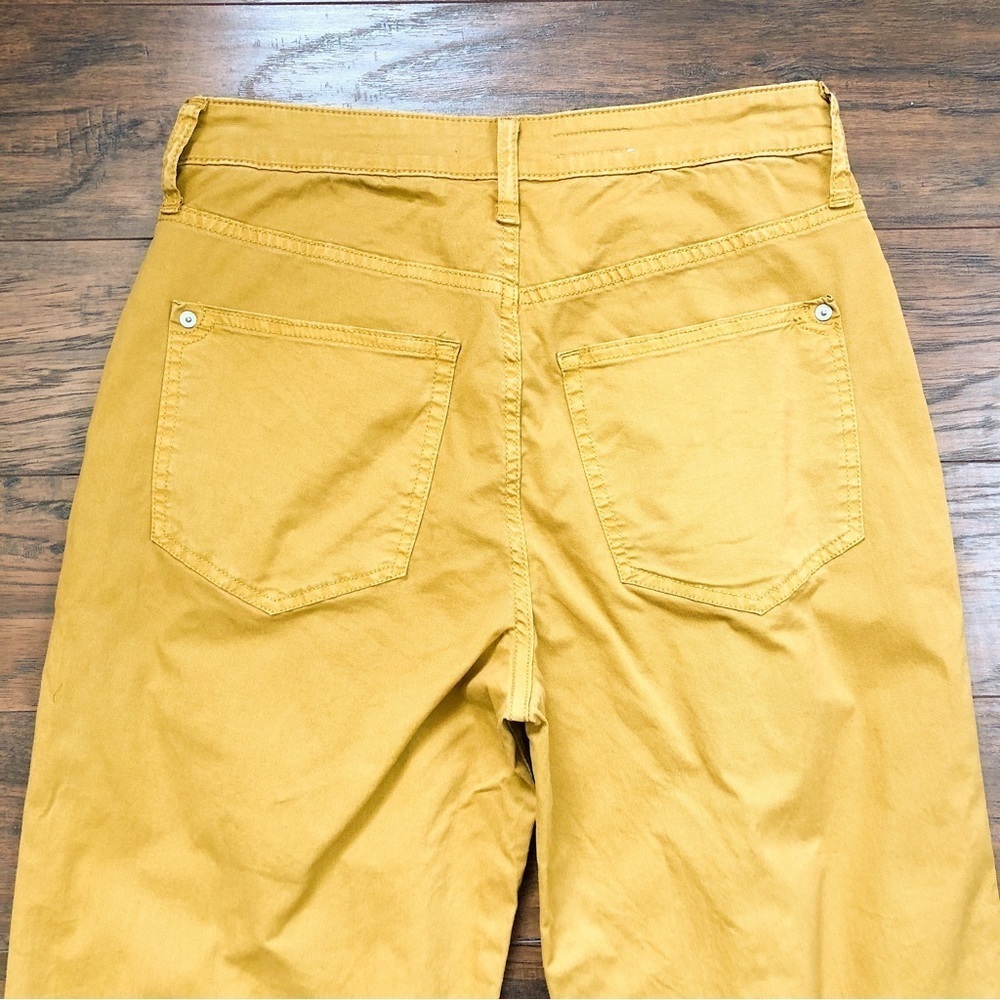 Pilcro • Anthropologie Jackson Tapered Pant mustard yellow Honey gold barrel leg - Picture 9 of 10